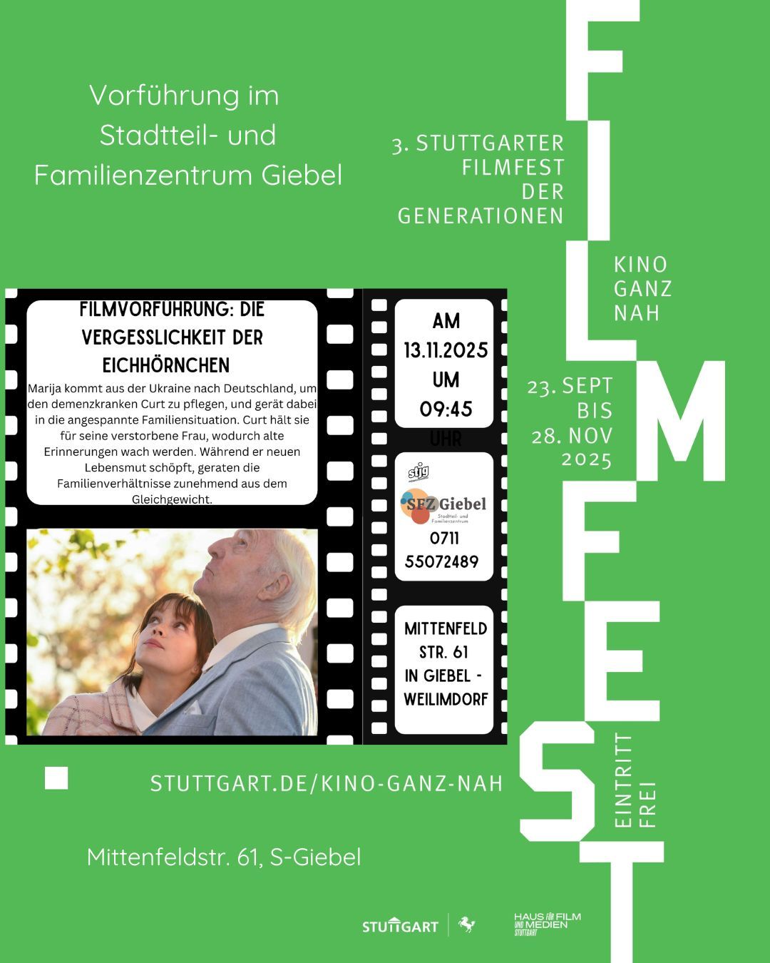 Flyer für die jeweilige Veranstaltung mit Datum und Kurzbeschreibung